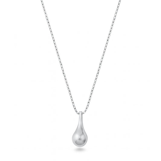 Silver Necklace - Teardrop