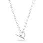 Silver Necklace - Heart Link & Paperclip Chain