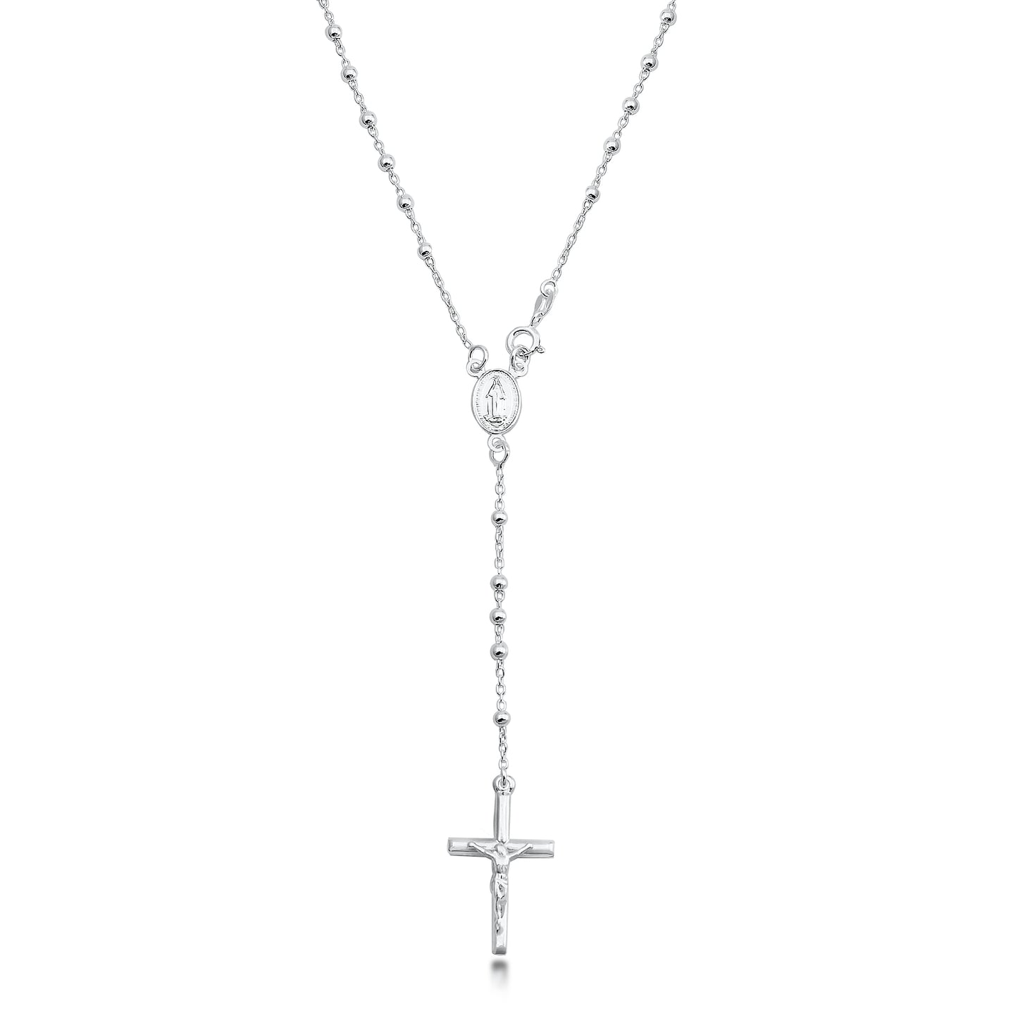 Silver Rosary Necklace