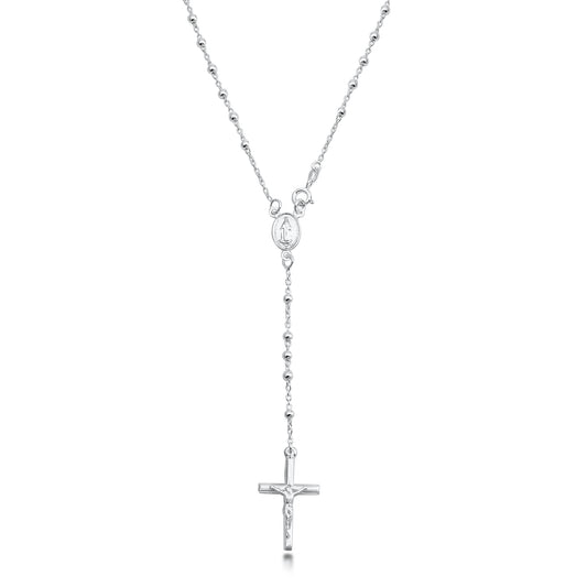 Silver Rosary Necklace