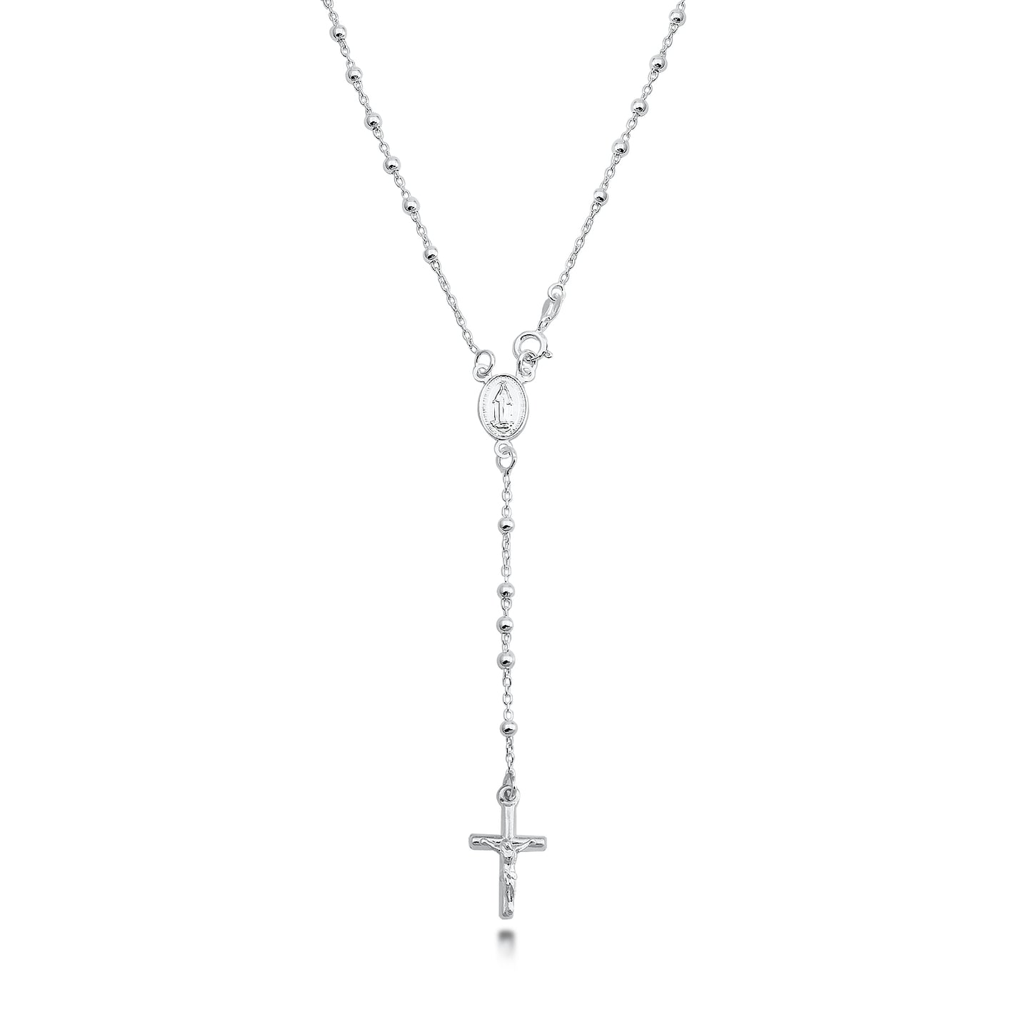 Silver Rosary Necklace