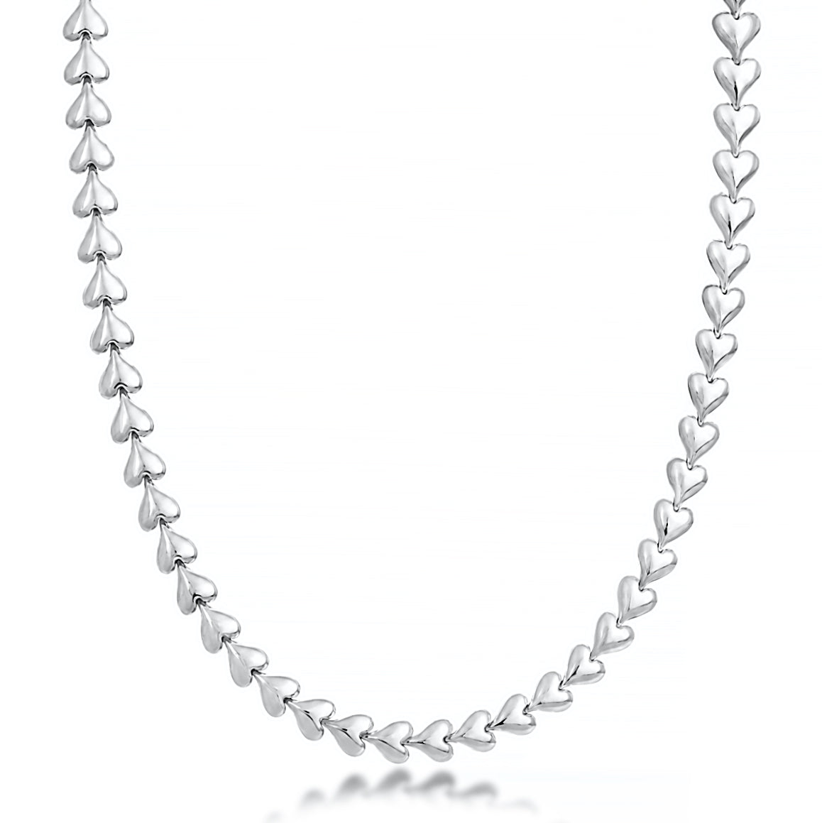 Silver Necklace - Hearts
