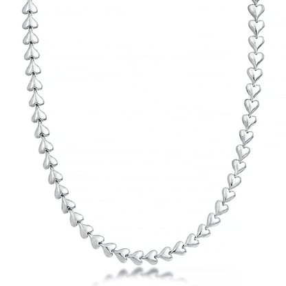 Silver Necklace - Hearts