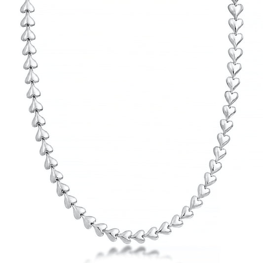 Silver Necklace - Hearts