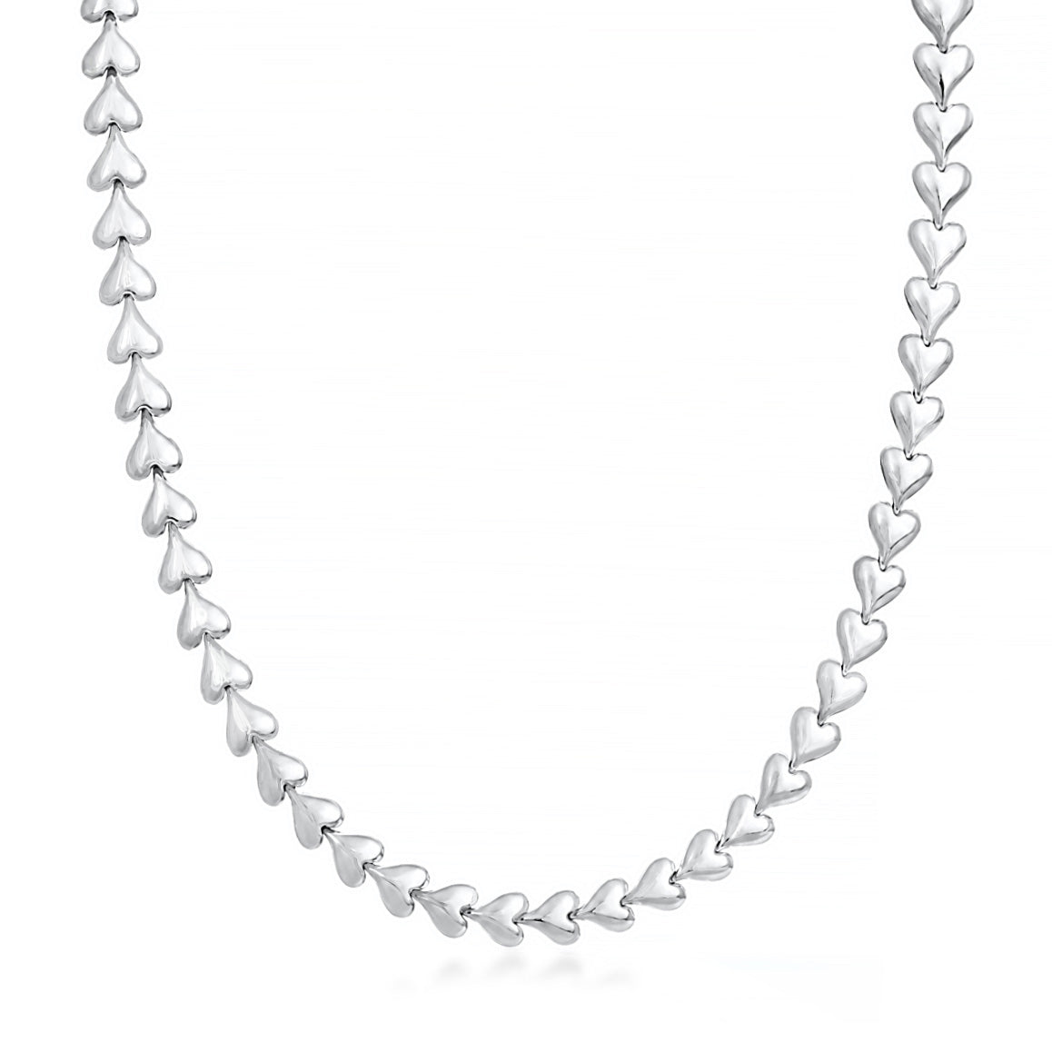 Silver Necklace - Hearts