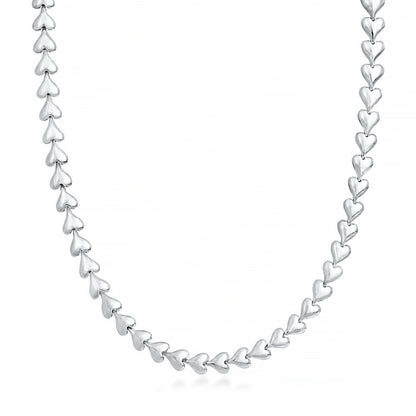 Silver Necklace - Hearts