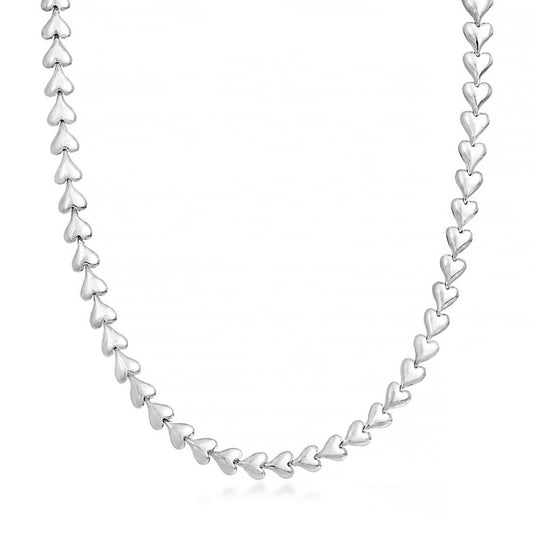 Silver Necklace - Hearts