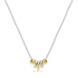 Sterling Silver Five Ring Bead Necklace