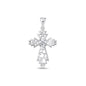 Silver Cross Pendant w/ CZ
