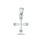 Silver Cross Pendant w/ CZ