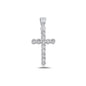 Silver Cross Pendant w/ CZ