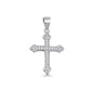Silver Cross Pendant w/ CZ
