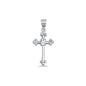 Silver Cross Pendant w/ CZ