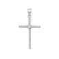 Silver CZ Pendant - Cross