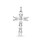 Silver Cross Pendant w/ CZ