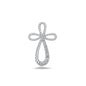 Silver Cross Pendant w/ CZ