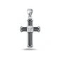Silver Cross Pendant w/ CZ
