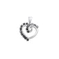 Silver CZ Pendant - Heart