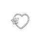 Silver CZ Pendant - Heart