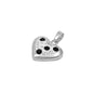 Silver CZ Pendant - Heart