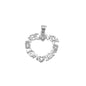 Silver Heart Pendant w/ CZ - LOVE