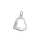 Silver Heart Pendant w/ CZ