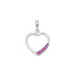 Silver Heart Pendant w/ CZ