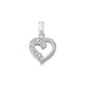 Silver Heart Pendant w/ CZ