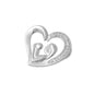 Silver Pendant W/ CZ - Mother & Child Heart