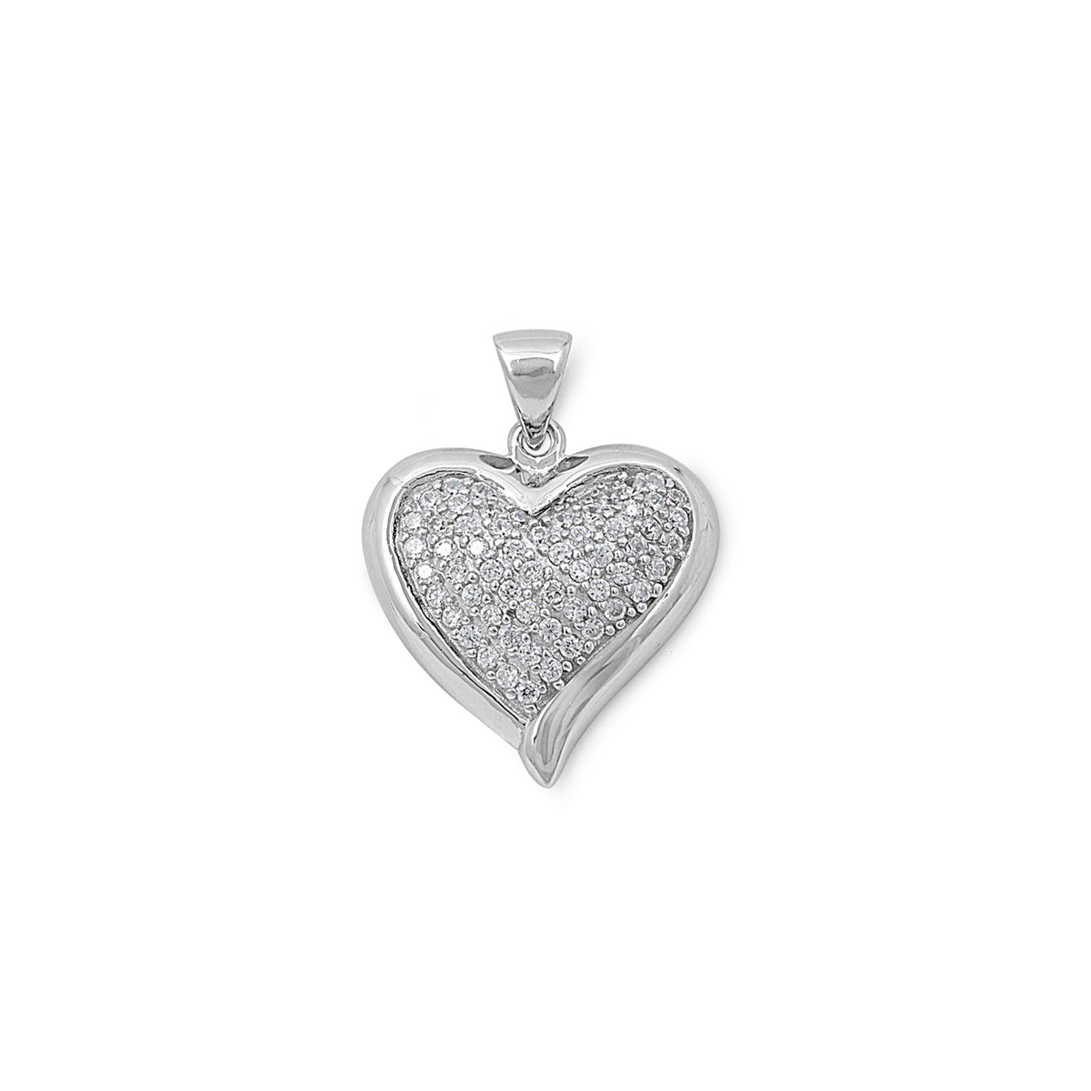 Silver Pendant W/ CZ
