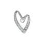 Silver Pendant W/ CZ - Heart