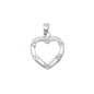 Silver Heart Pendant W/ CZ