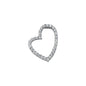 Silver Heart Pendant W/ CZ