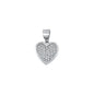 Silver Heart Pendant W/ CZ