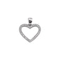 Silver Heart Pendant W/ CZ