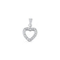 Silver Heart Pendant W/ CZ