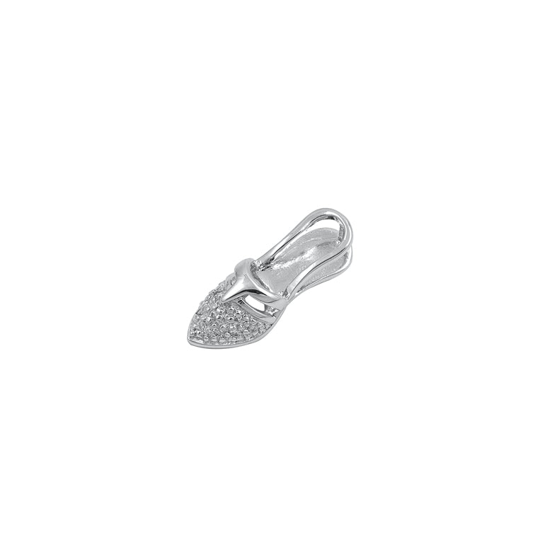 Silver Pendant W/ CZ - Lady Shoe