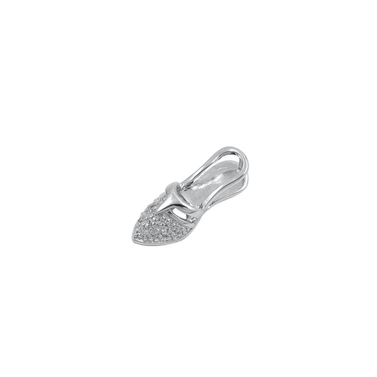Silver Pendant W/ CZ - Lady Shoe