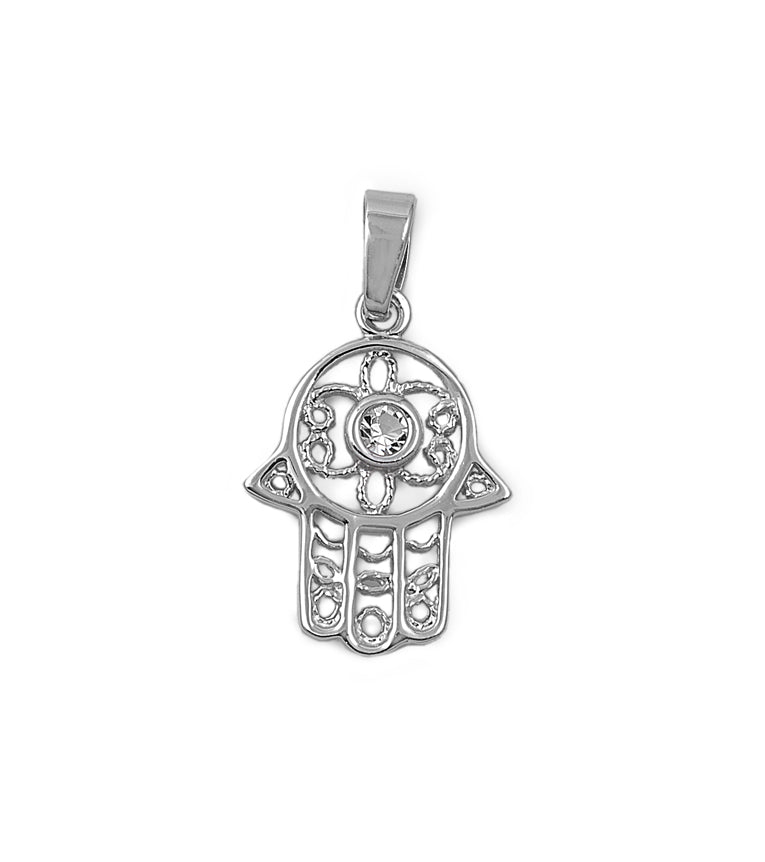 Silver Pendant W/ CZ