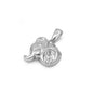 Silver Pendant W/ CZ - Elephant