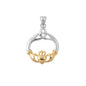 Silver Pendant W/ CZ - Claddagh
