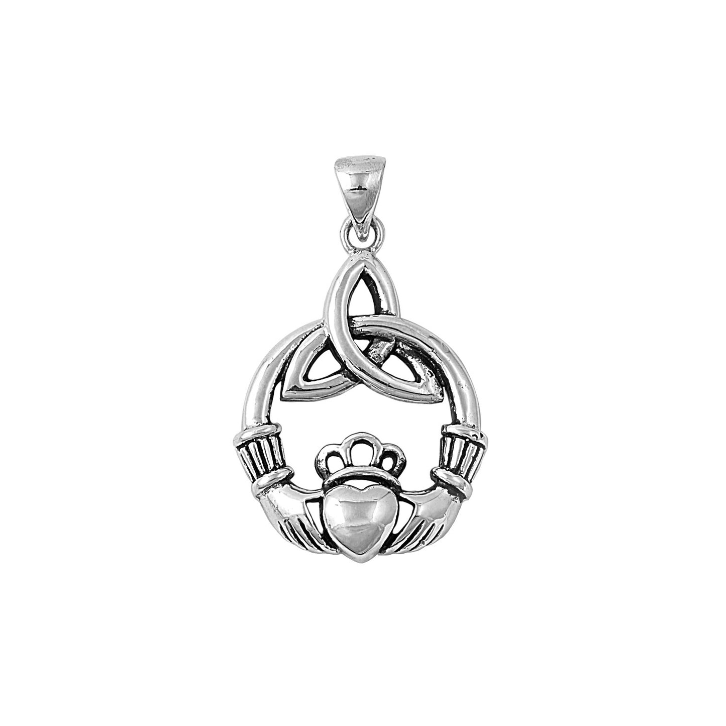 Silver Pendant - Claddagh