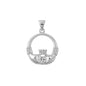 Silver Pendant W/ CZ - Claddagh