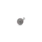 Silver Pendant W/ Grey Diamond Crystal - 8mm