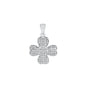 Silver Pendant W/ CZ - Four Leaf Clover