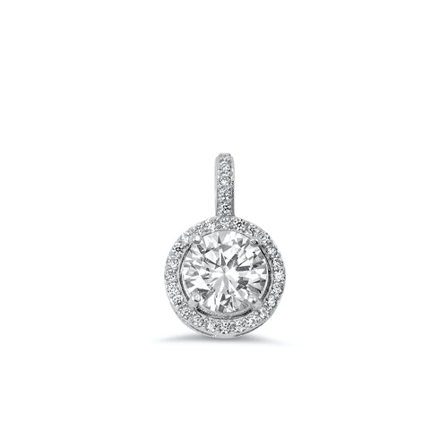 Silver Pendant W/ CZ