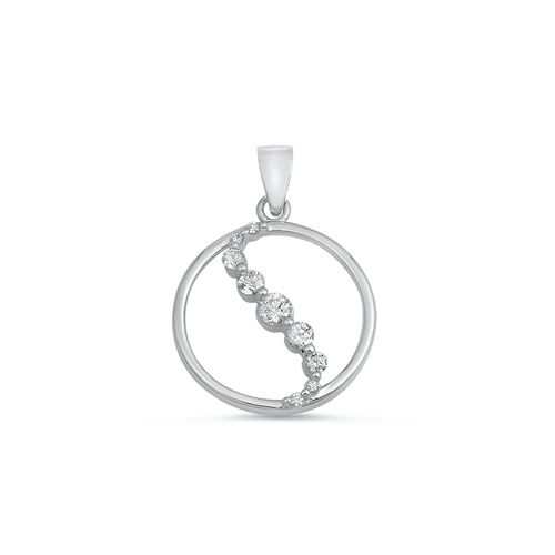 Silver Pendant W/ CZ