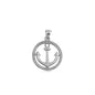 Silver Pendant W/ CZ - Anchor