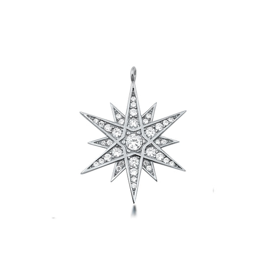 Silver CZ Pendant - Star