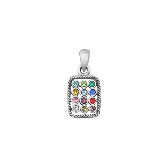 Silver CZ Pendant - Hoshen